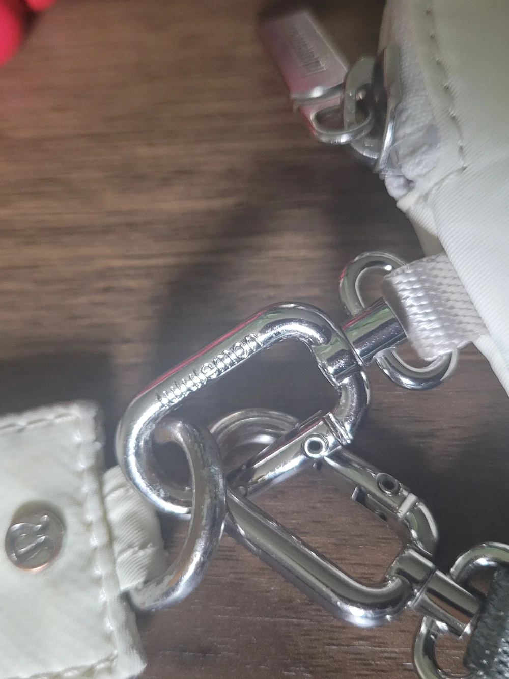 lululemon athletica Olive and Cream Wristlet Keychain Set